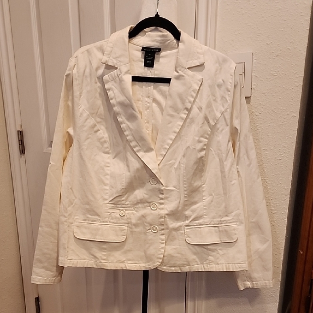 Lane Bryant Off-White Blazer 22